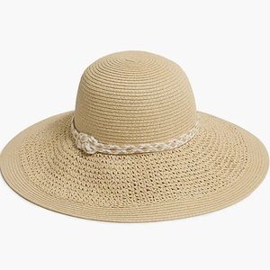 J.Crew • Straw Hat with Wrapped Rope